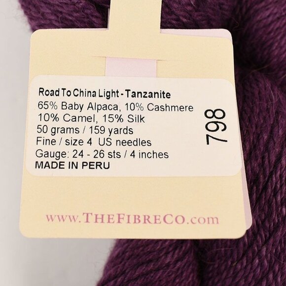 The Fibre Company Road To China Light 2 Skeins Alpaca Cashmere Blend Tanzanite - Picture 3 of 3
